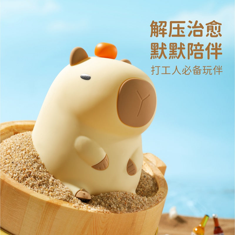 跨境卡皮巴拉硅胶小夜灯可充电调光水豚鼠拍拍灯Capybara lamp